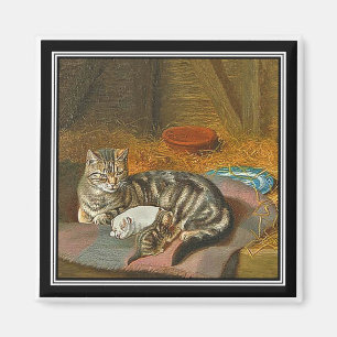 Magnet - Mutter Cat u. Welpe: "Der unerwartete