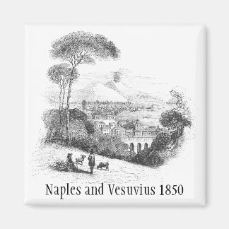 Magnet Neapel und Vesuv 1850
