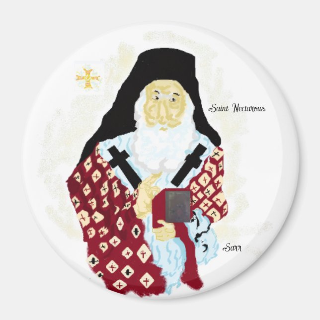Magnet :  Nectarios of Aegina Greek saint (Vorne)