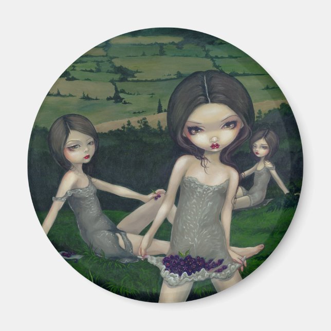 Magnet "Nymphen sammeln Berries" (Vorne)