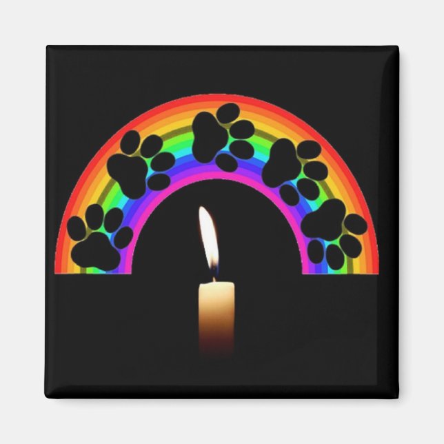 Magnet Paare auf einem Regenbogen mit Kerze (Vorne)