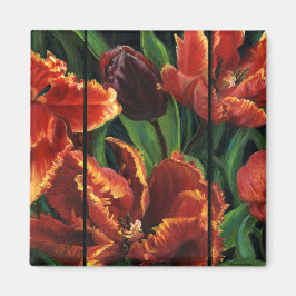 Magnet "Parrot Tulips Triptych"