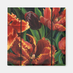 Magnet "Parrot Tulips Triptych"