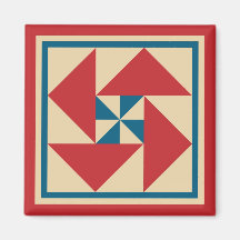 Magnet - Patriotische Spin Quilt Square