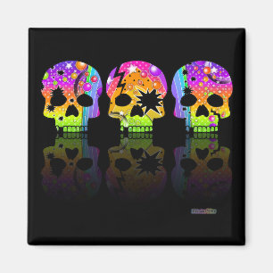 MAGNET - POP ART SKULLS