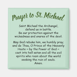 Magnet Prayer to Saint Michael the Archangel Favor