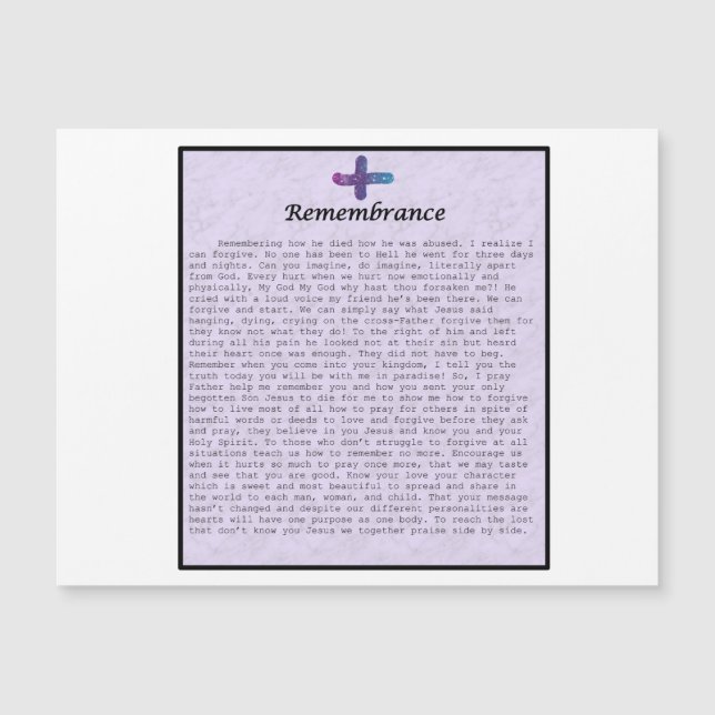 Magnet-Rememberance Magnetkarte (Vorderseite)