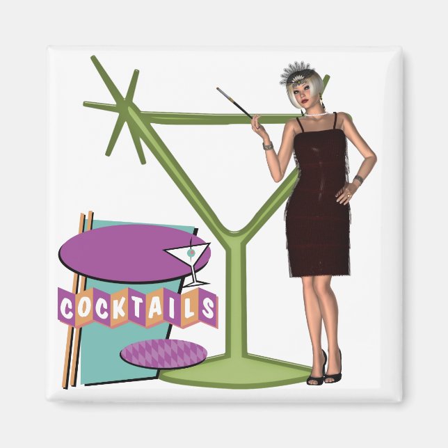 Magnet-Retro-Cocktails Magnet (Vorne)