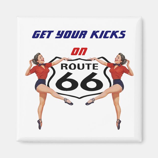Magnet ~ RETRO "KICKS" MÄDCHEN Hol dir deins an de (Vorne)