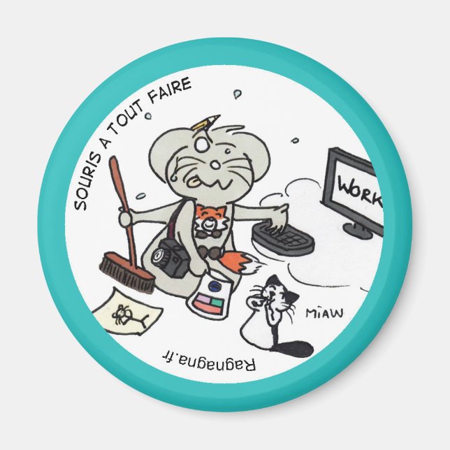 Magnet Rond "Lächle, alles zu tun" (Vorne)