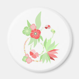 Magnet rosa Tropenblumen