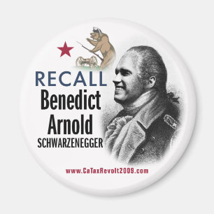Magnet Rückruf-Benedict Arnold Schwarzenegger