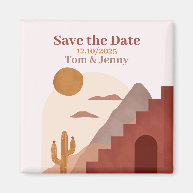 Magnet Save the Date - Terracotta by Ludilabel (Vorne)