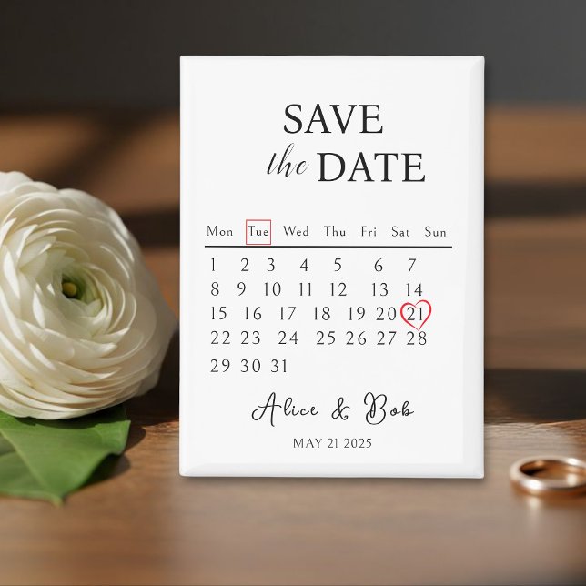 Magnet save the dates, Customizable Save the Date  (Von Creator hochgeladen)