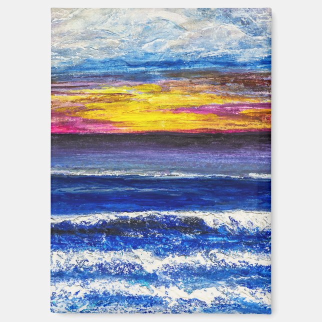 Magnet - Sonnenaufgang am Meer (Vorderseite)