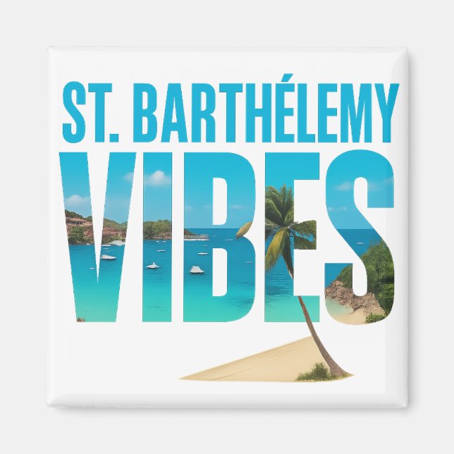 Magnet St. Barthélemy Vibes Wird Tropische Erinner (Vorne)