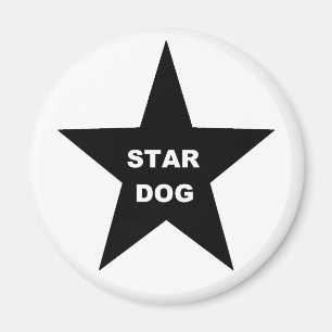 Magnet Star Dog auf Black Star