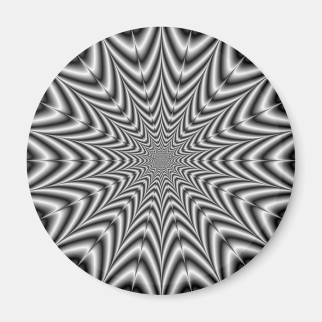 Magnet Super Nova in Schwarz und Weiß (Vorne)