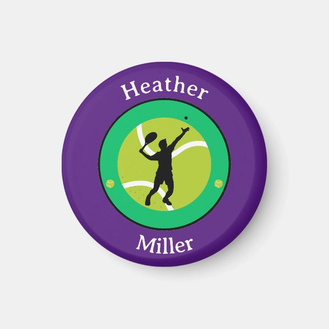 Magnet - Tennis Player - Personalisiert - Name hin (Vorne)