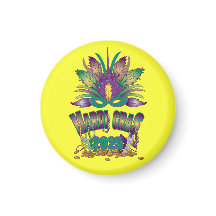 Magnet Tri-Feather Mardi Gras 2025