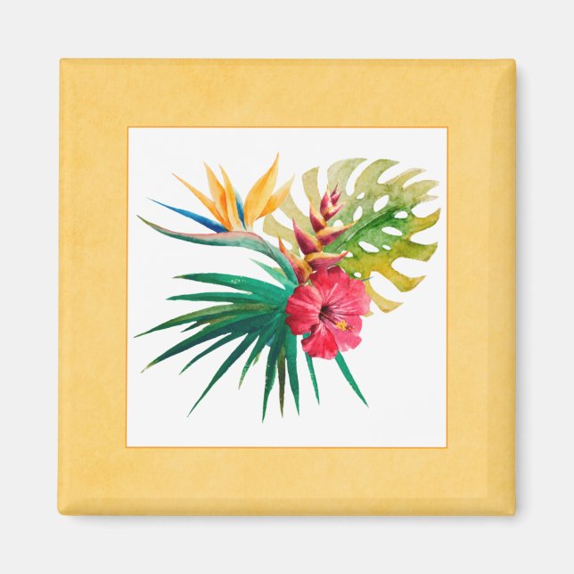 Magnet tropische Blume (Vorne)