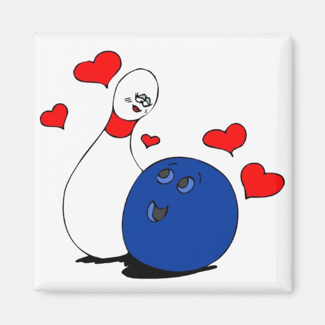 Magnet-Valentine Bowling Ball & Button Magnet (Vorne)