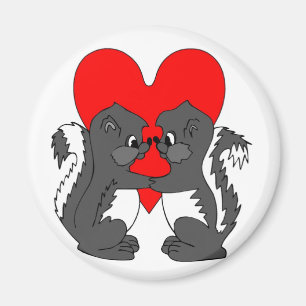 Magnet-Valentinsgruß Liebe-Stinktiere Magnet