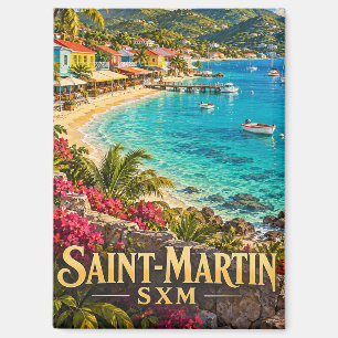 Magnet Vintage Poster Saint-Martin SXM