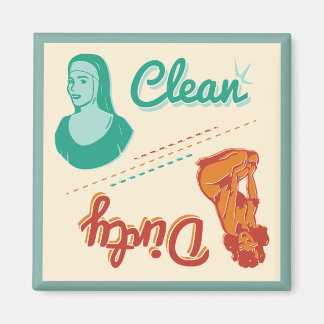 Magnet ~ Vintage Retro-Sauberkeit/Geschirrspülmasc