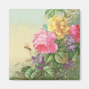 Magnet-Vintages Blumen Magnet
