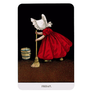 Magnet von Friday Sunbonnet Sue aus dem frühen 20.