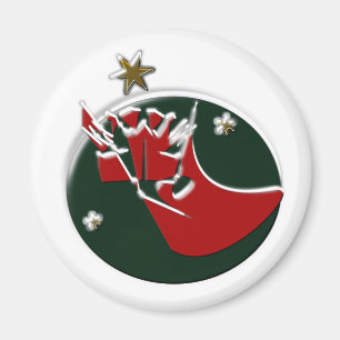 Magnet Weihnachten Weihnachtsmann kommt 1,50 cm