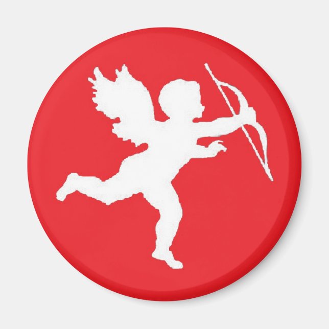 Magnet White Cupid auf Red (Vorne)