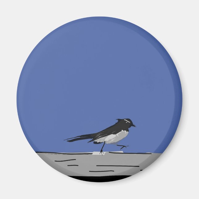 Magnet "Willy Wagtail" (Bue) (Vorne)