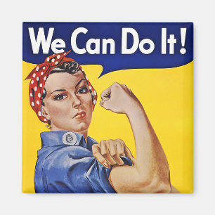 Magnet: Wir können ihn tun - Vintages Plakat-Bild Magnet