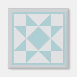 Magnet - Zahn-Sternenquilt-Block (lt. blau/grau)