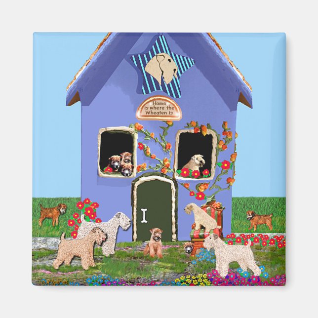 Magnet: "Zuhause is where the Wheaten is" Magnet (Vorne)