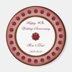 Magnet zum 40. Hochzeitstag