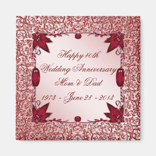 Magnet zum 40. Hochzeitstag