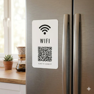 Magnet zum Verbinden von WiFi mit QR-Code-Design z
