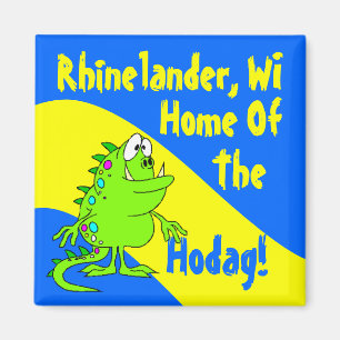 Magnetandenken Rhinelander Hodag Hodags WI wisc Magnet