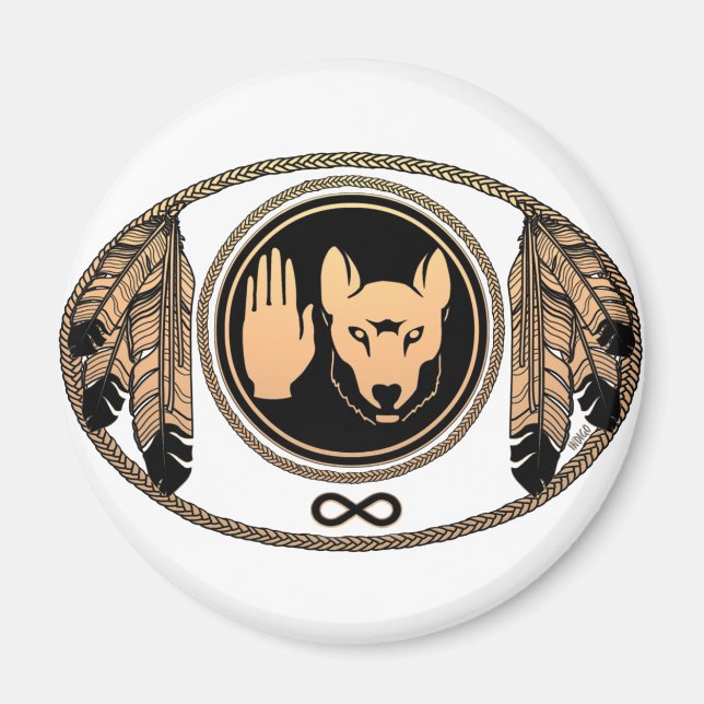 Magnete der ersten Nationen Metis Wolf Geschenk de (Vorne)