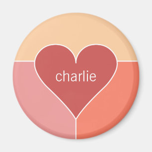 Magnete für Herz-Pattern-individuelle Name