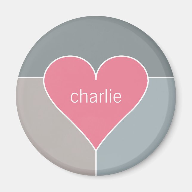 Magnete für Herz-Pattern-individuelle Name (Vorne)