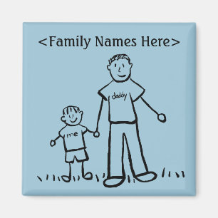 Magnete Personalisierter Familienname für Vater un