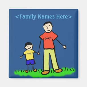 Magnete Personalisierter Familienname für Vater un