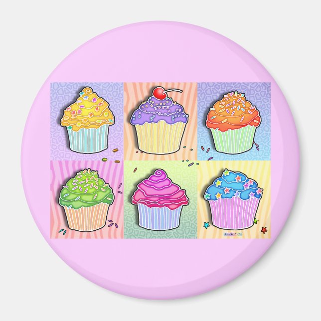 Magnete - Pop Art Cupcakes (Vorne)