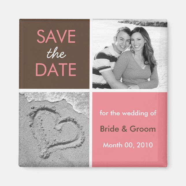 Magnete Save the Date für Fotos (Vorne)