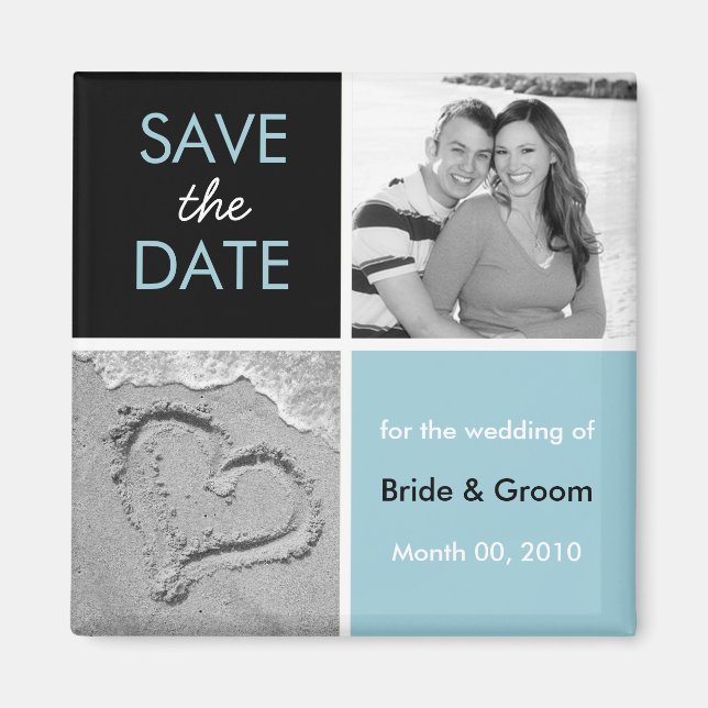 Magnete Save the Date für Fotos (Vorne)