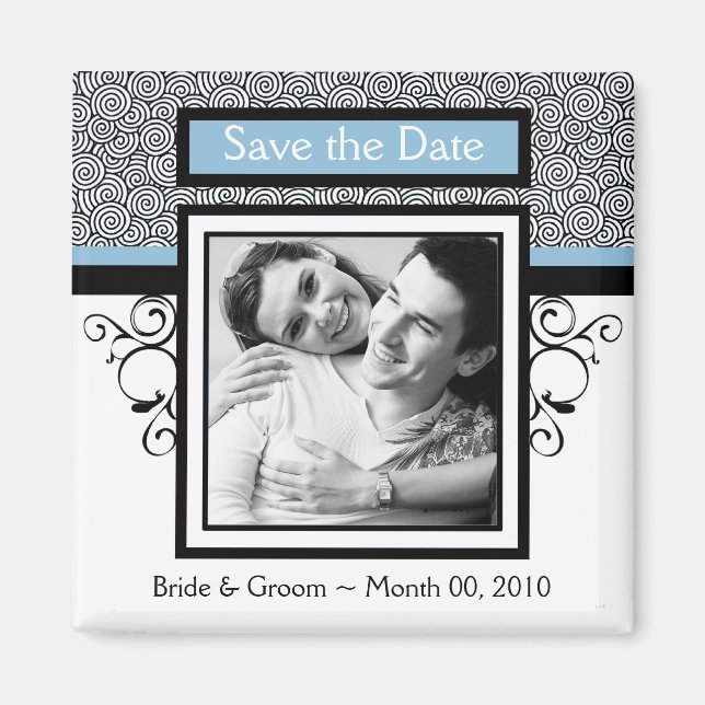 Magnete Save the Date für Fotos (Vorne)